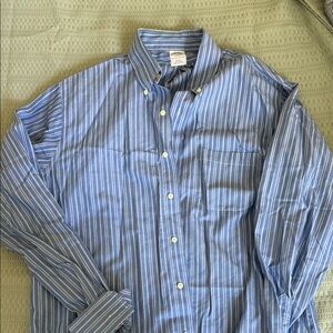 Brooks Brothers Blue and White Striped Casual Shirt